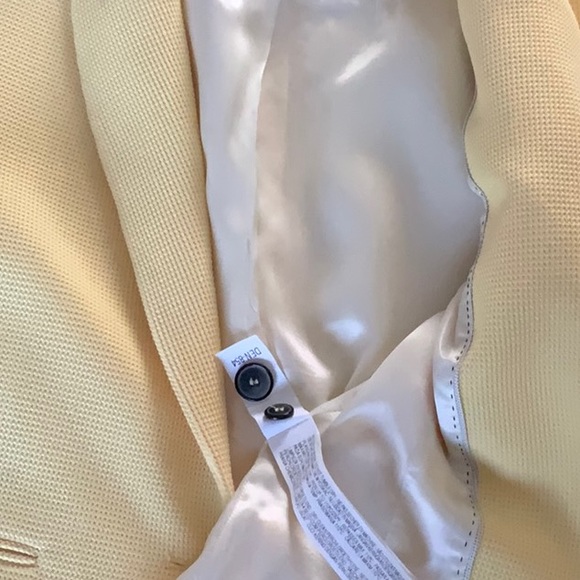 Zara Yellow Textured Knit SingleButton Blazer Sz S - Picture 8 of 10